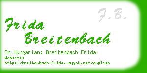 frida breitenbach business card